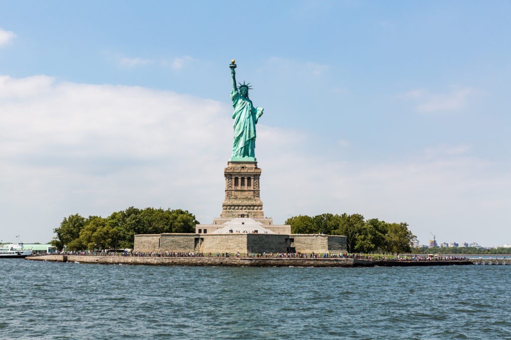 Statue liberty, New York in August 2015