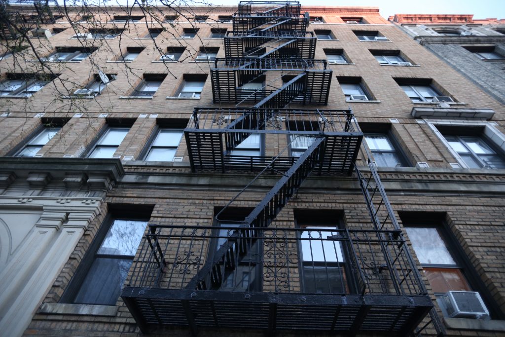 These are photos of fire escapes in Harlem.