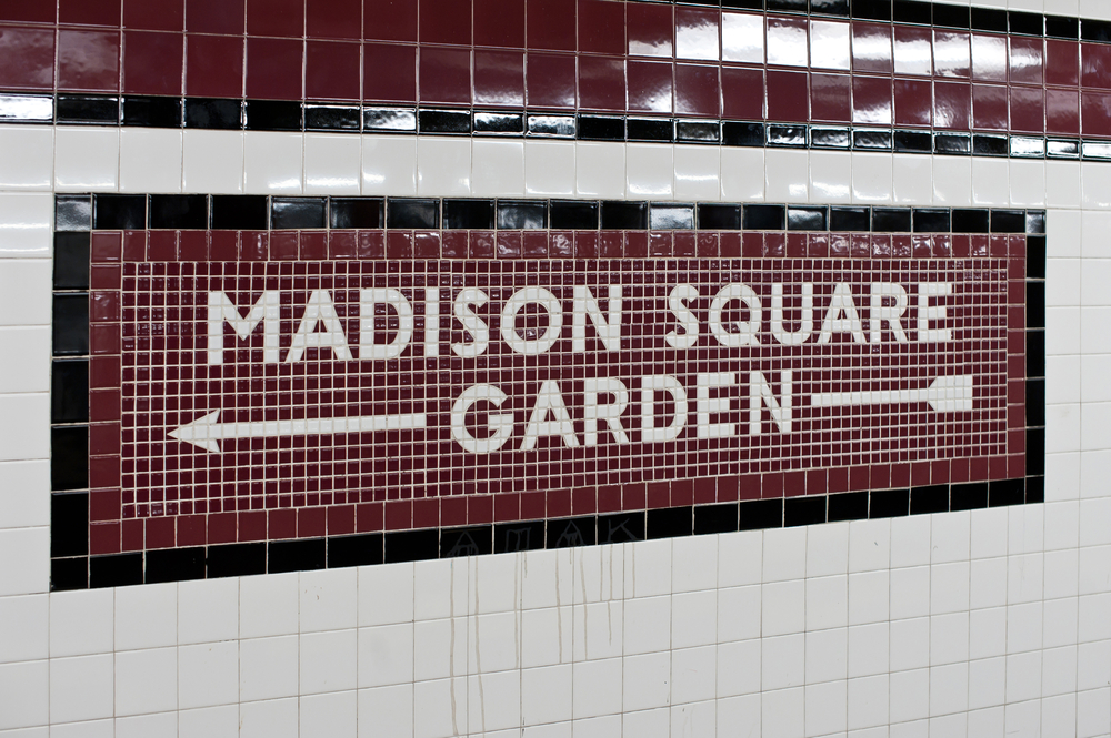 Madison Square Garden - New York city subway sign tile pattern i